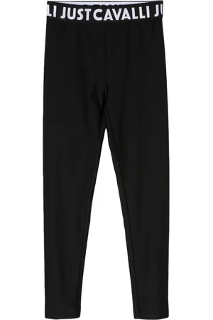 Roberto Cavalli Logo-print waistband leggings