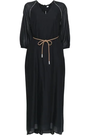 PESERICO SIGN Beaded-stripes shift maxi dress