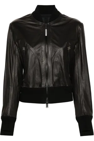 ISAAC SELLAM EXPERIENCE Zip-up leather bomber jacket