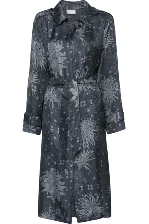 PIERRE-LOUIS MASCIA Floral-print silk coat