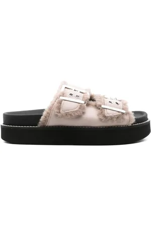 Ganni Buckled platform sandals