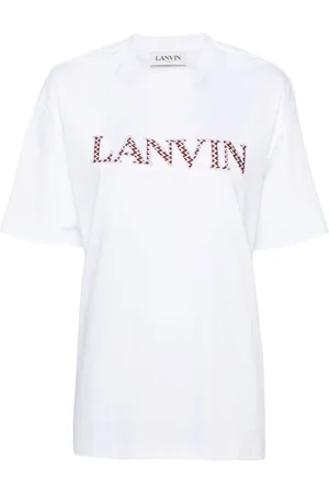 Lanvin Logo-patches cotton T-shirt