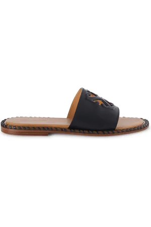 OFF-WHITE Twist Arrow-embossed leather slides