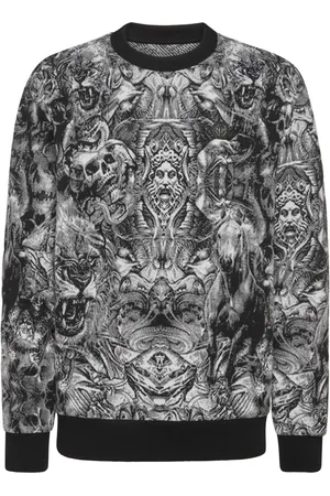 Philipp Plein Tattoo-jacquard crew-neck jumper