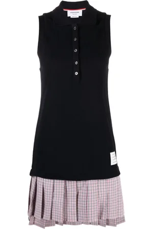 Thom Browne Pleated-skirt polo minidress