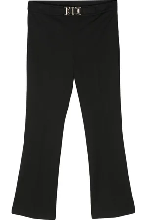 Twin-Set Logo-plaque straight-leg trousers