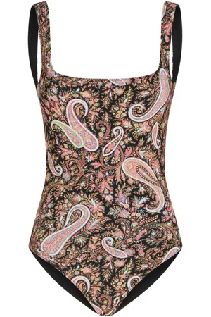 Etro Paisley-print square-neck swimsuit