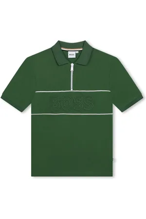 HUGO BOSS Logo-embroidered stretch-cotton polo shirt