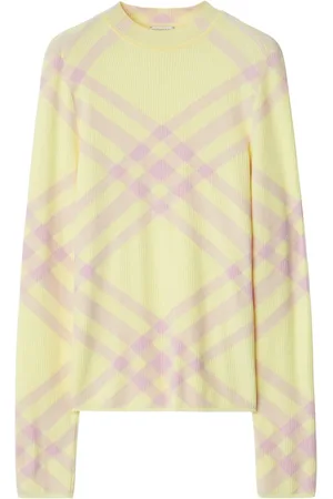 Burberry Check-pattern ribbed jumper