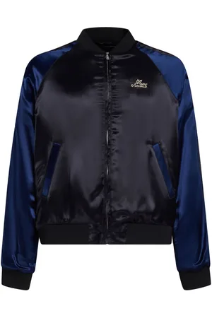 Marni Logo-embroidered satin bomber jacket