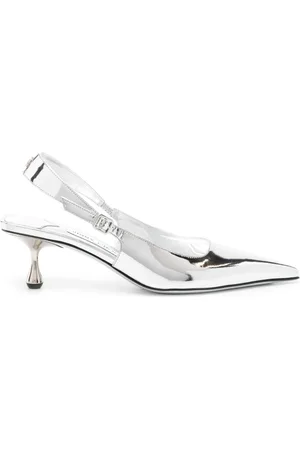 Jimmy Choo Amel 50mm metallic-leather pumps