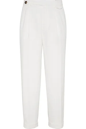Brunello Cucinelli Mid-rise twill tailored trousers