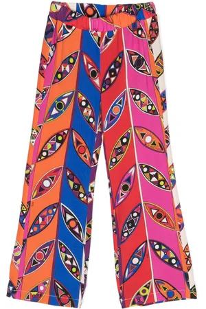 PUCCI Junior Graphic-print straight-leg trousers