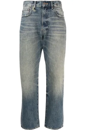 R13 Cropped wide-leg jeans