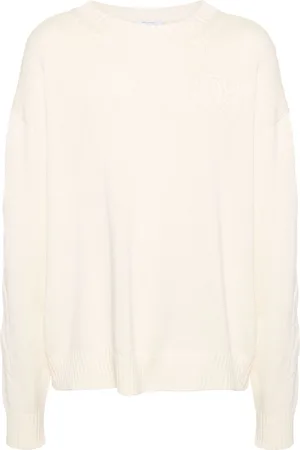 OFF-WHITE Crew-neck diagonal-stripe jumper