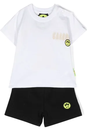BARROW Logo-print cotton short set