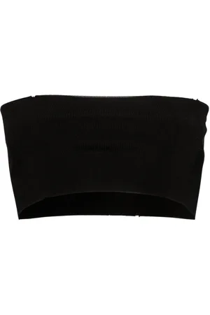 Fabiana Filippi Fine-ribbed bandeau crop top