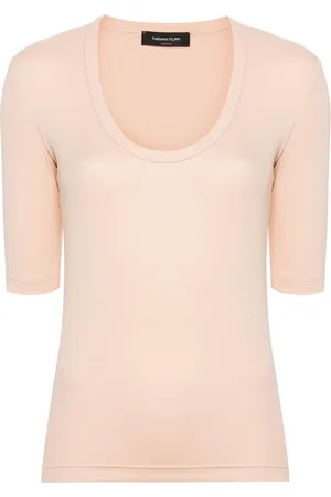 Fabiana Filippi Beaded-trim stretch-cotton top