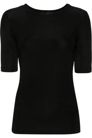 Fabiana Filippi Cut-out fine-ribbed T-shirt