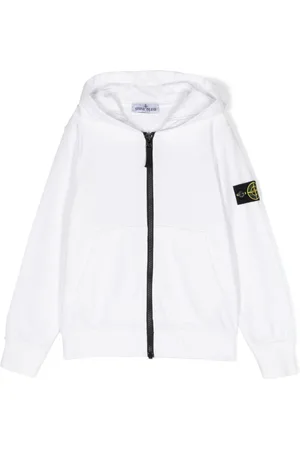 Stone Island Compass-patch zip-up hoodie