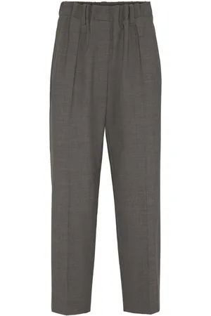 Brunello Cucinelli Gathered high-waisted trousers