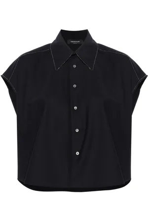 Fabiana Filippi Beaded-trim sleeveless shirt