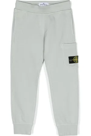 Stone Island Compass-badge cotton track pants