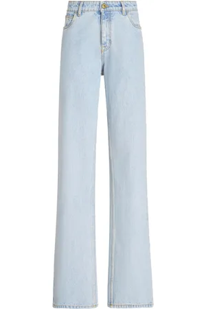 Etro Logo-embroidery straight-leg jeans
