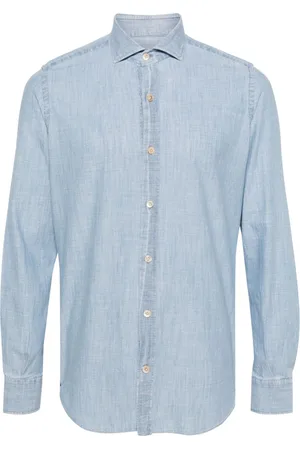 ELEVENTY Buttoned chambray shirt