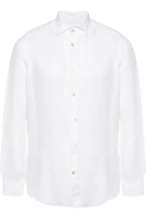 ELEVENTY Buttoned linen shirt