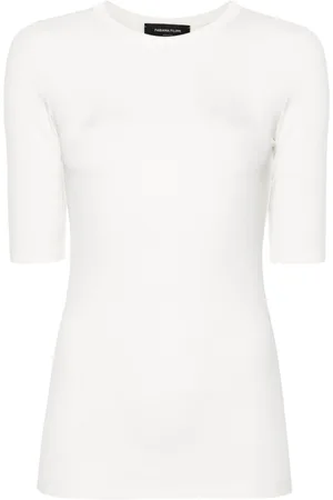 Fabiana Filippi Cut-out fine-ribbed top