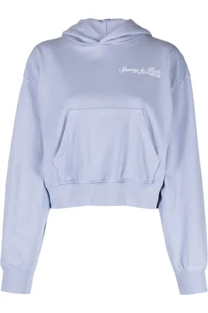 Sporty & Rich Logo-print cropped hoodie