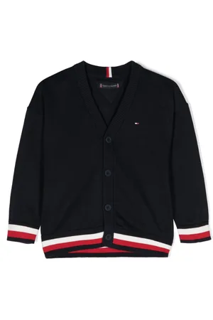 Tommy Hilfiger Embroidered-logo cotton cardigan
