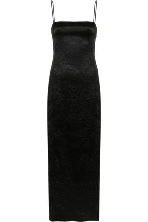 Ganni Crinkled satin maxi dress