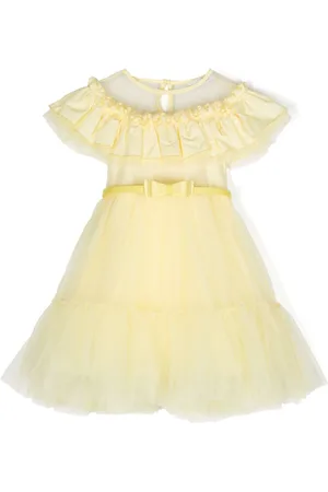 MONNALISA Ruffle-detail tulle dress