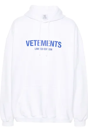 Vetements Logo-print cotton-blend hoodie
