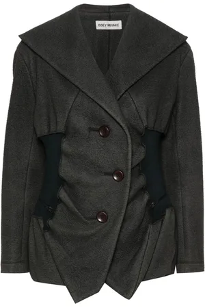 Issey Miyake 1990s single-breasted flared blazer