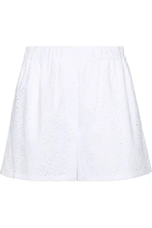 Kenzo Broderie-anglaise high-rise short shorts
