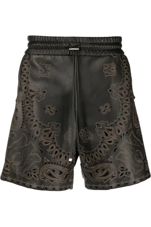 AMIRI Bandana leather shorts