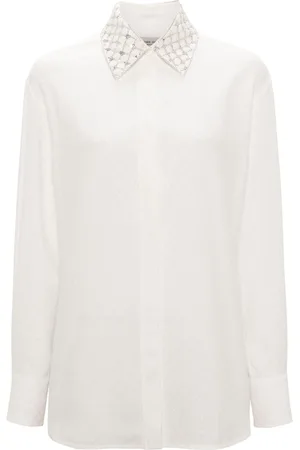 Golden Goose Embellished-collar patterned-jacquard shirt