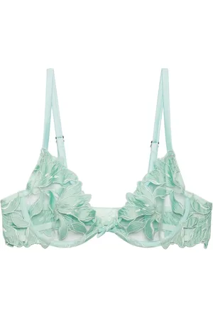 FLEUR DU MAL Lily embroidered plunge demi bra