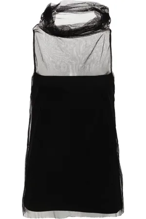 Fabiana Filippi Roll-neck tulle top