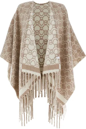 Salvatore Ferragamo Patterned-jacquard wool poncho