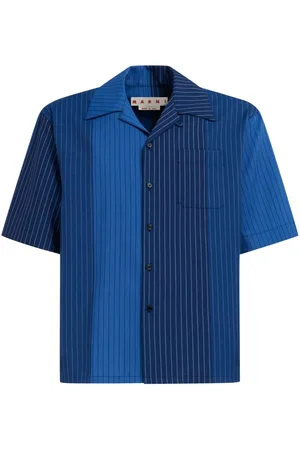 Marni Colour-block striped virgin wool shirt