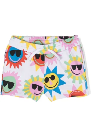 Stella McCartney Sun-print cotton track shorts