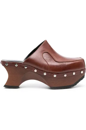 ECKHAUS LATTA 75mm sculpted heel mules