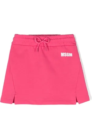 Msgm Logo-print jersey skirt