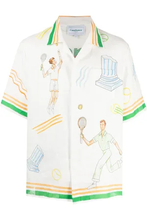 Casablanca Logo-print linen shirt