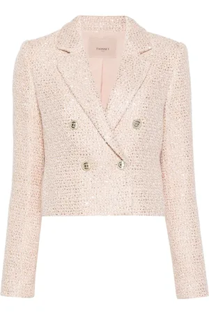 Twin-Set Double-breasted bouclé blazer