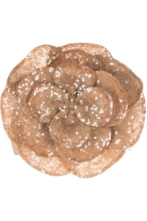 Cynthia Rowley Floral-appliqué sequinned bandeau top